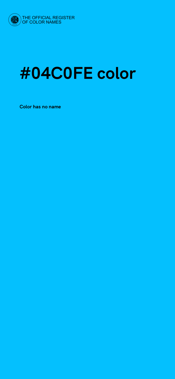 #04C0FE color image