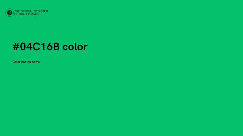 #04C16B color image