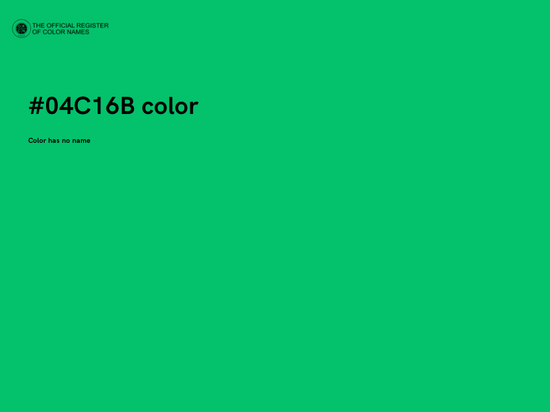 #04C16B color image