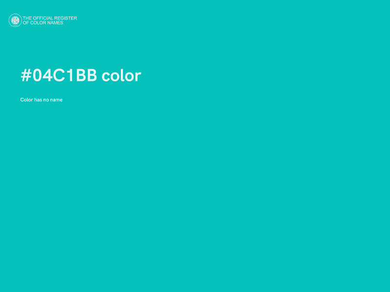 #04C1BB color image