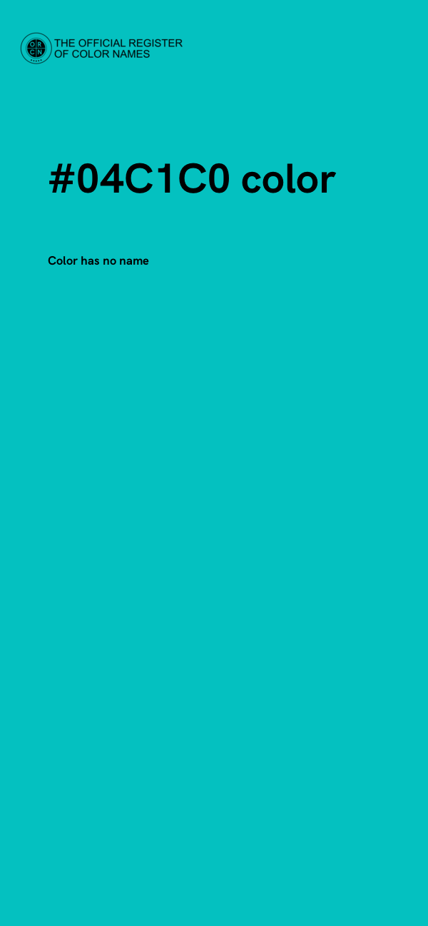 #04C1C0 color image