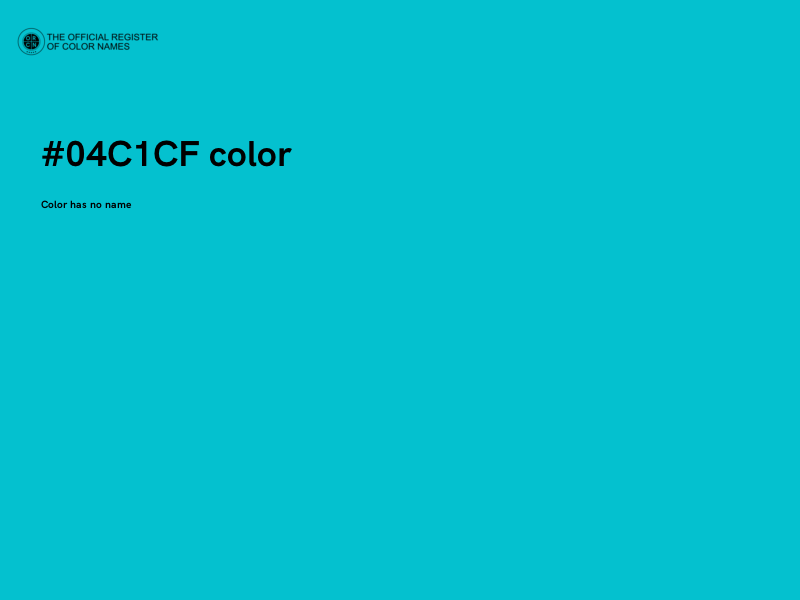 #04C1CF color image