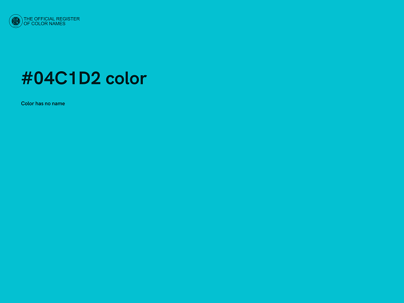 #04C1D2 color image