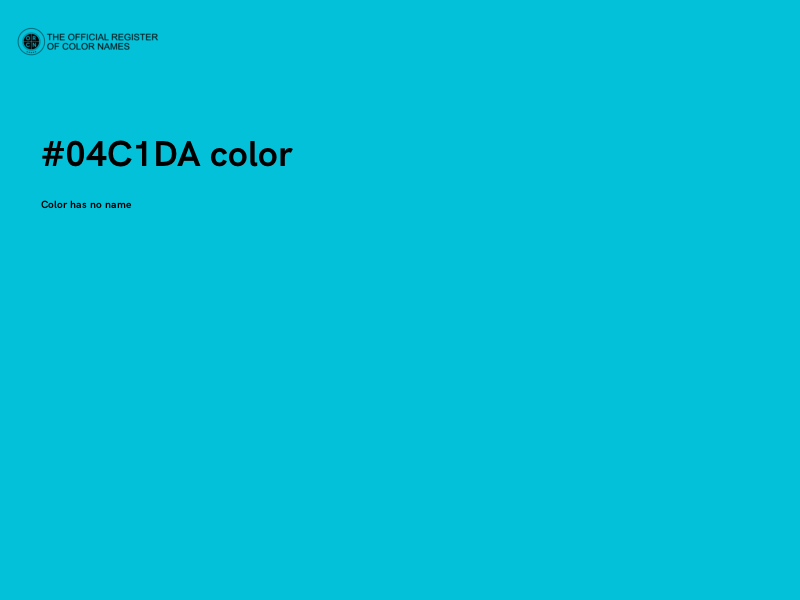 #04C1DA color image