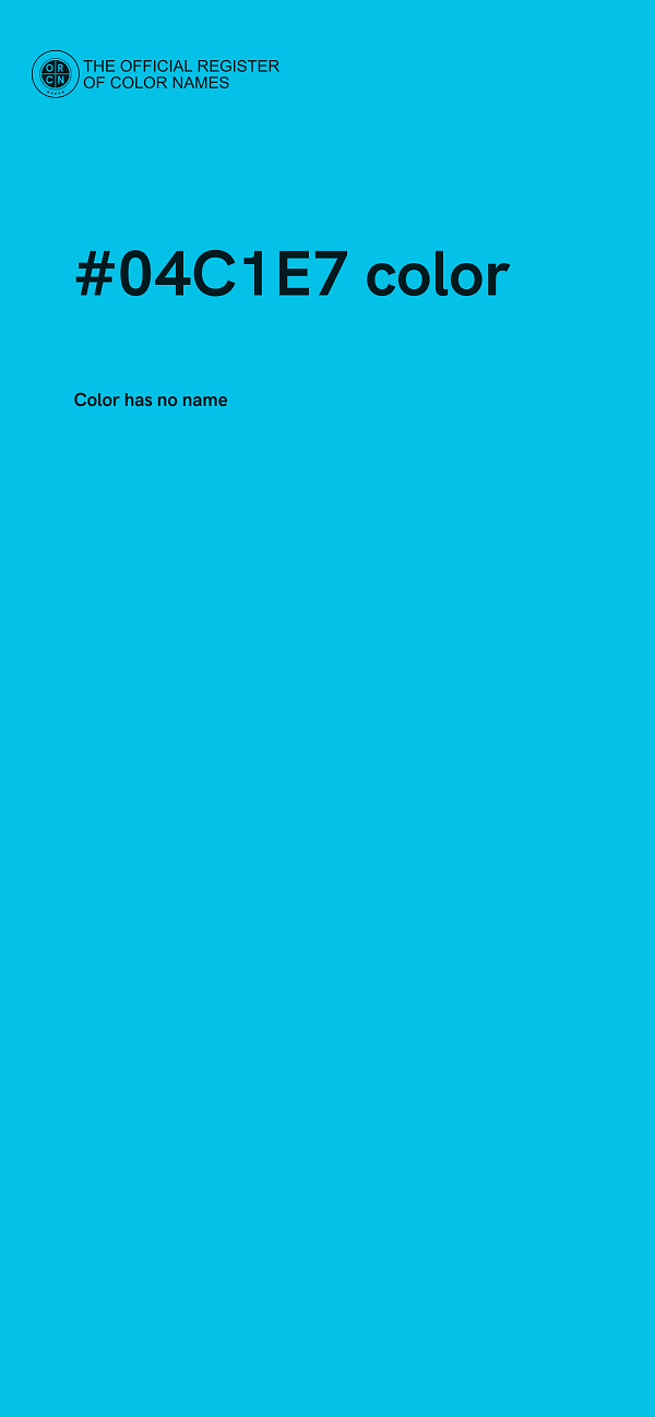 #04C1E7 color image