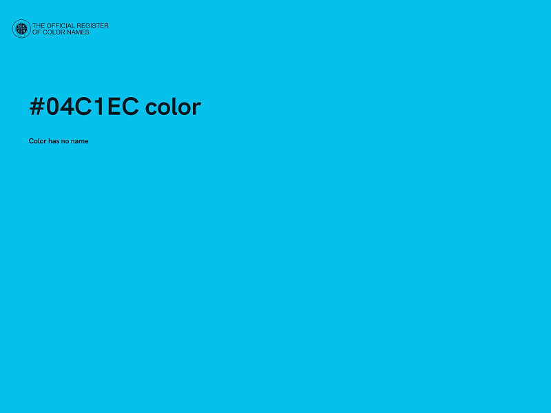 #04C1EC color image