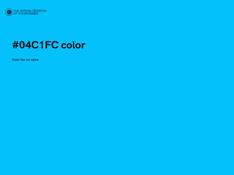 #04C1FC color image