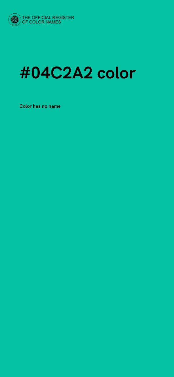 #04C2A2 color image