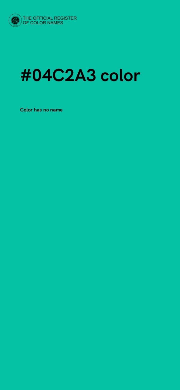 #04C2A3 color image