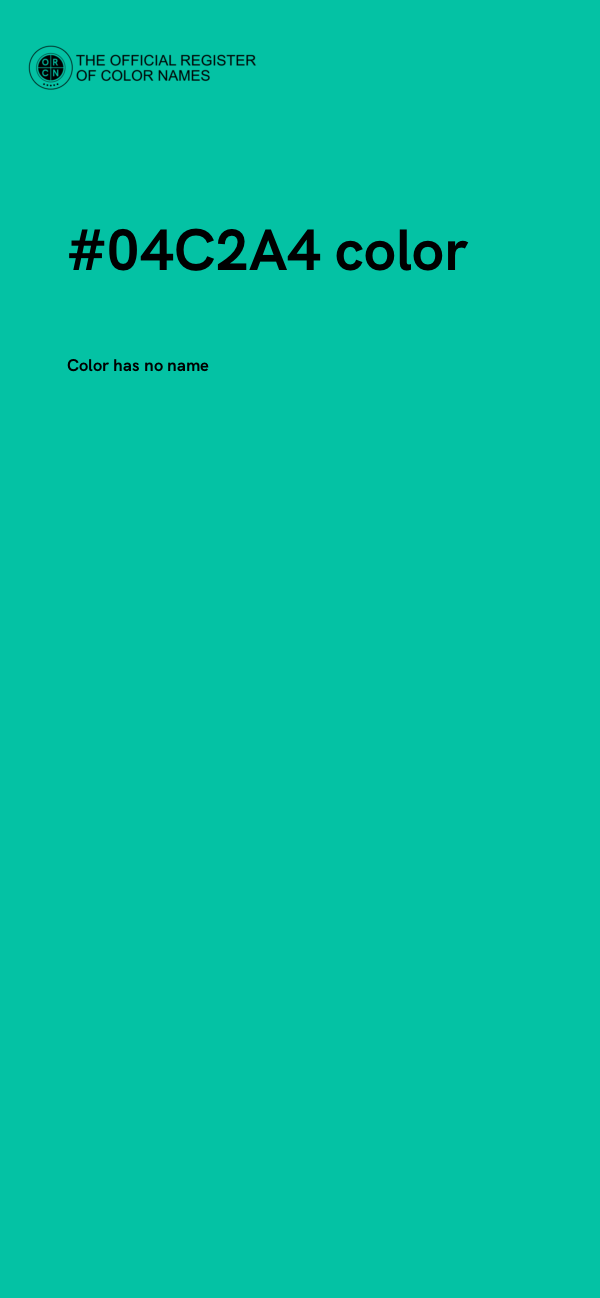 #04C2A4 color image