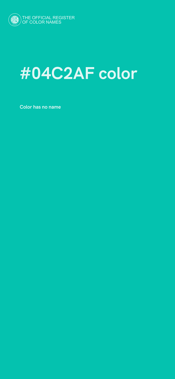 #04C2AF color image