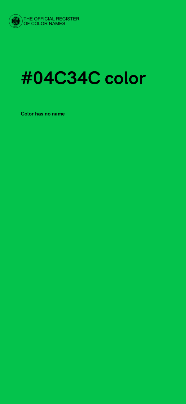 #04C34C color image