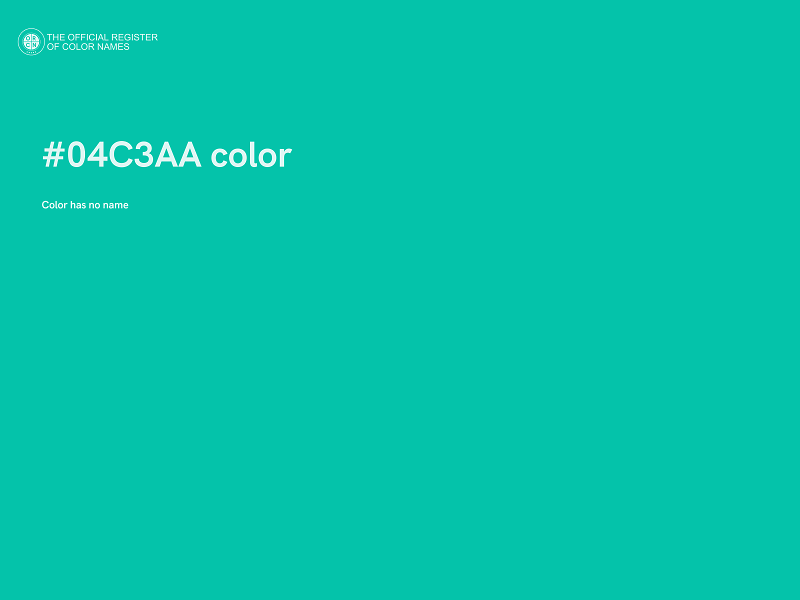 #04C3AA color image