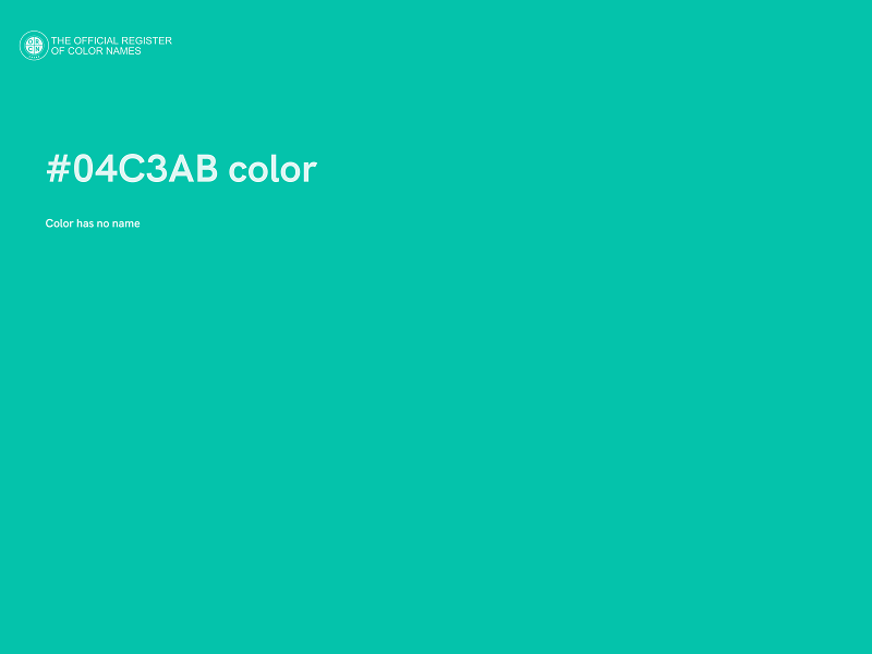 #04C3AB color image