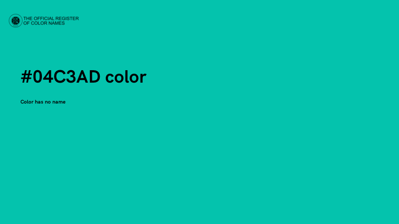 #04C3AD color image