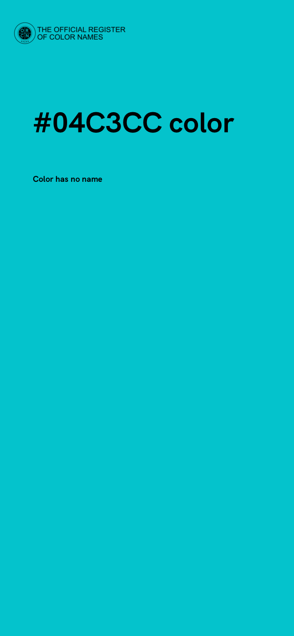 #04C3CC color image