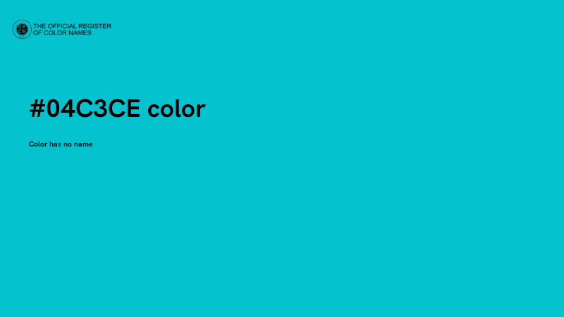 #04C3CE color image