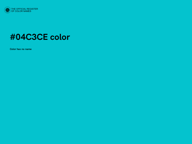 #04C3CE color image