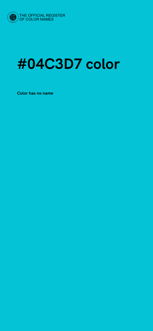 #04C3D7 color image