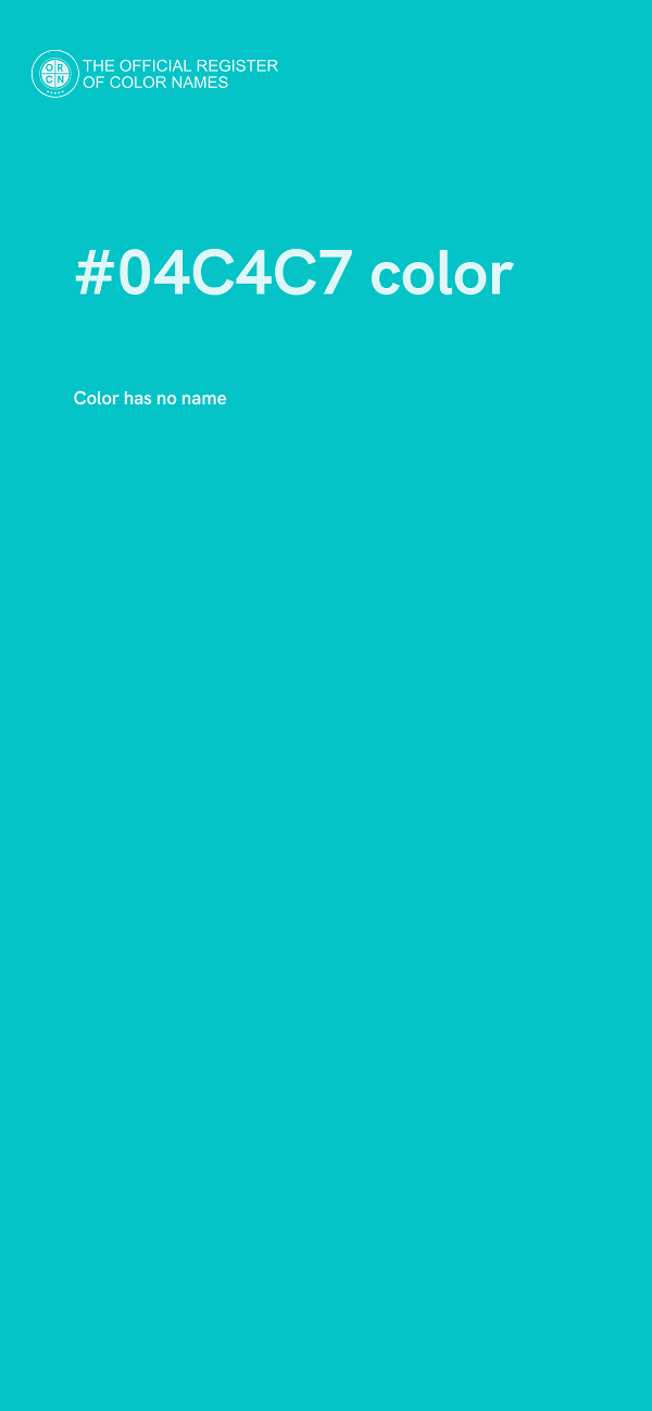 #04C4C7 color image
