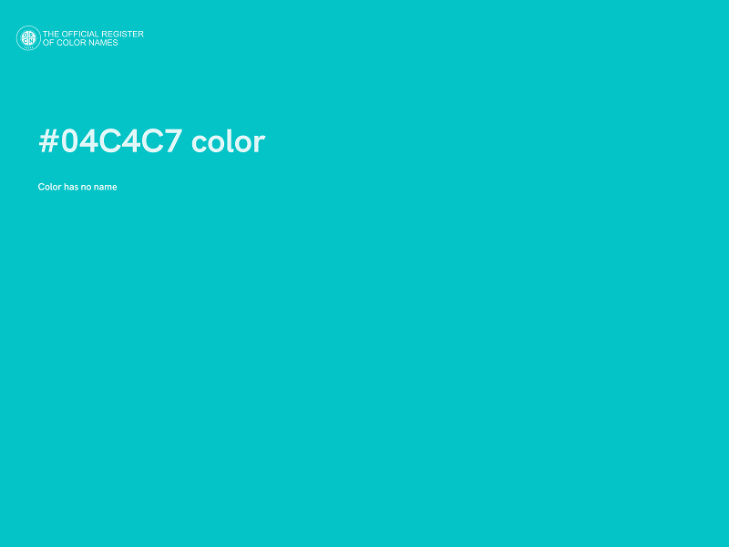 #04C4C7 color image