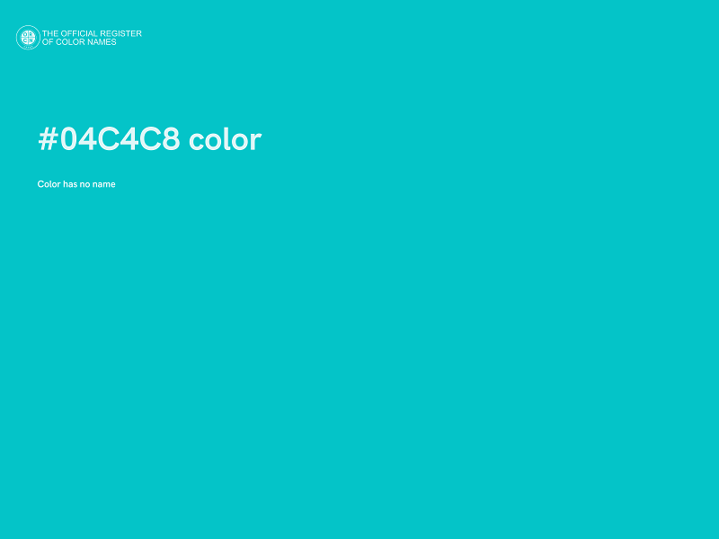 #04C4C8 color image