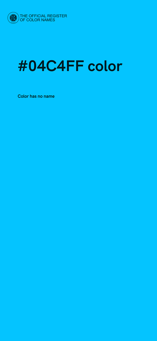#04C4FF color image