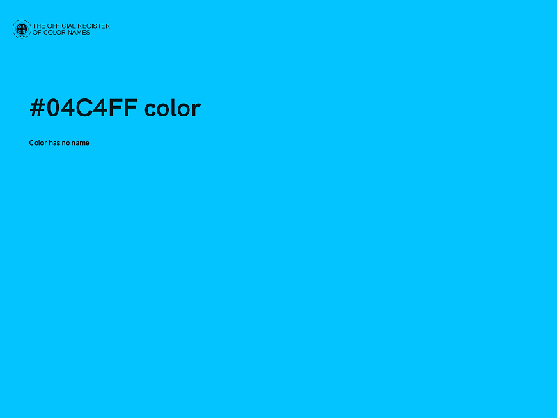 #04C4FF color image