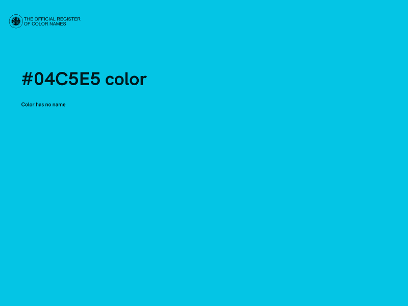 #04C5E5 color image