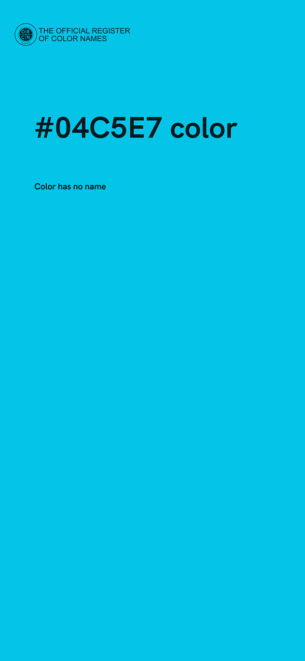 #04C5E7 color image