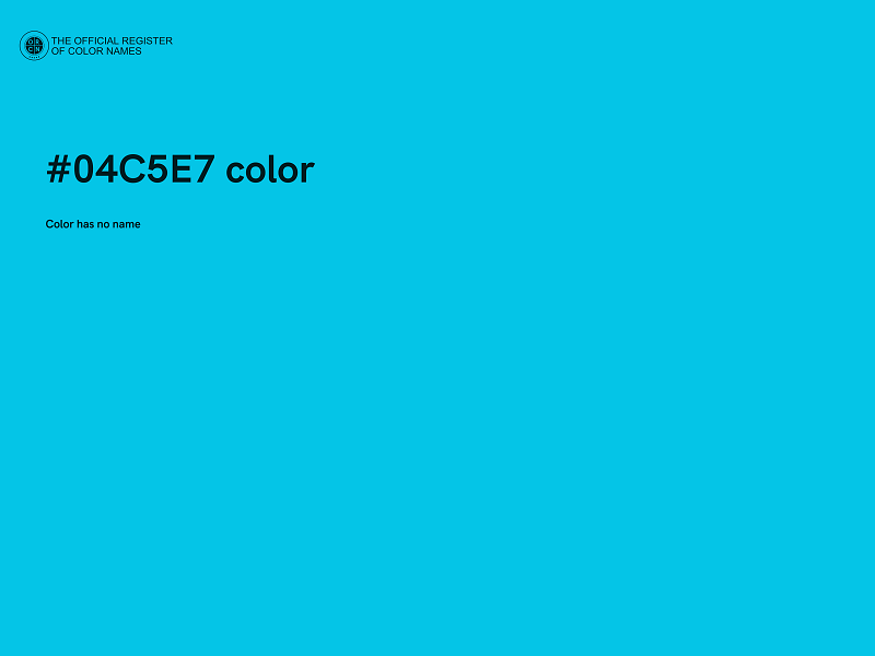 #04C5E7 color image