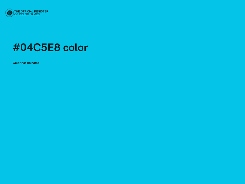 #04C5E8 color image