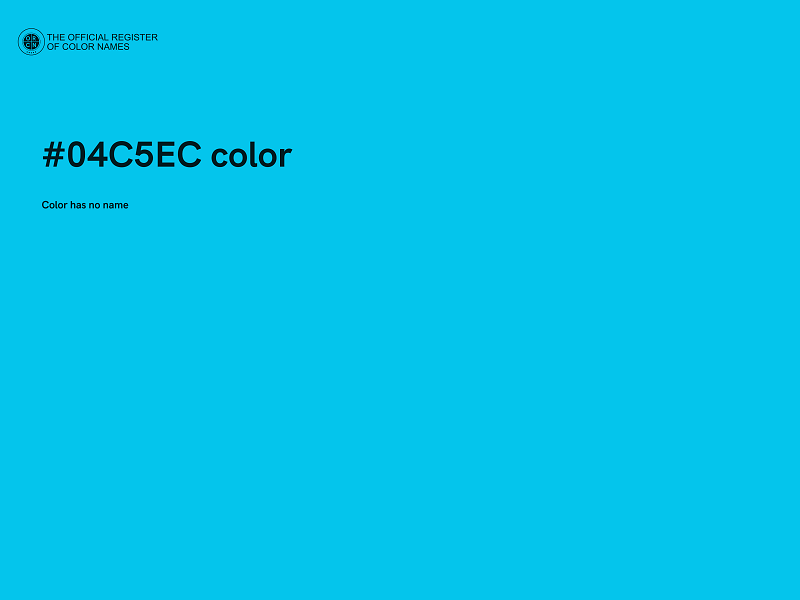 #04C5EC color image