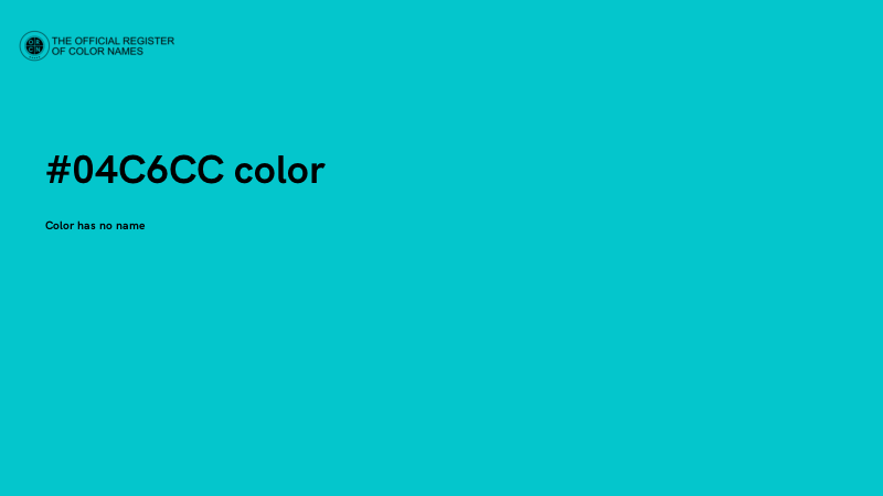 #04C6CC color image
