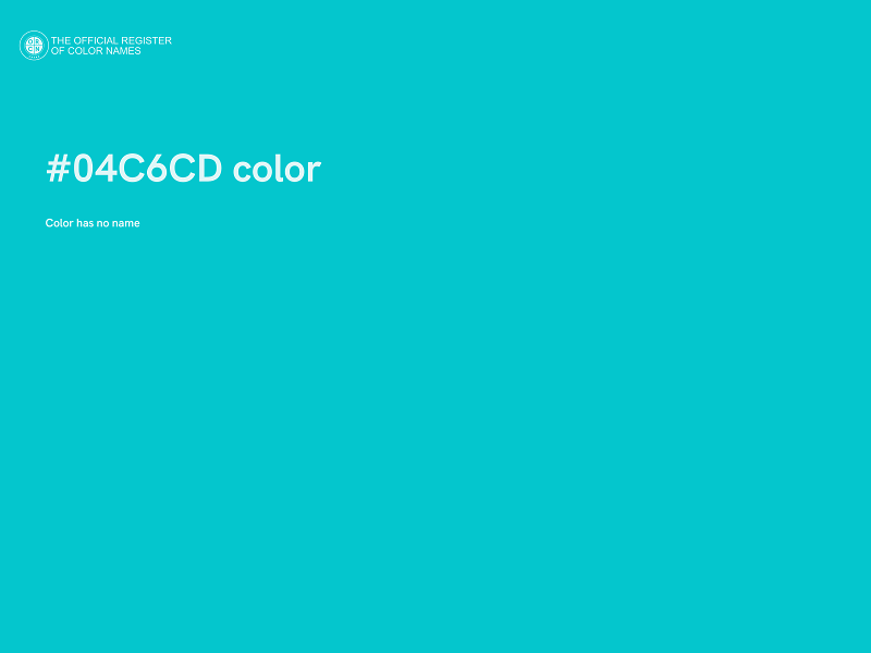 #04C6CD color image