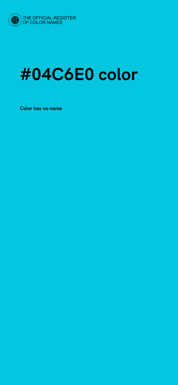 #04C6E0 color image