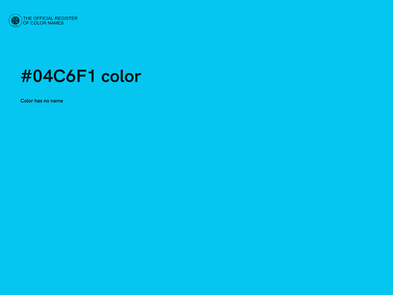 #04C6F1 color image