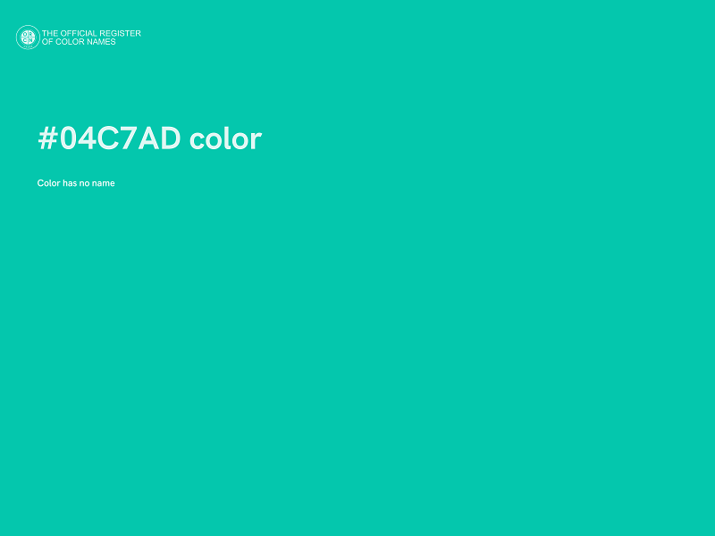 #04C7AD color image