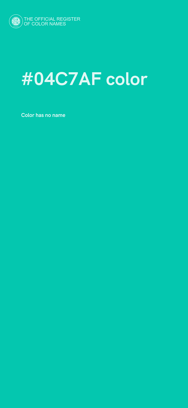 #04C7AF color image
