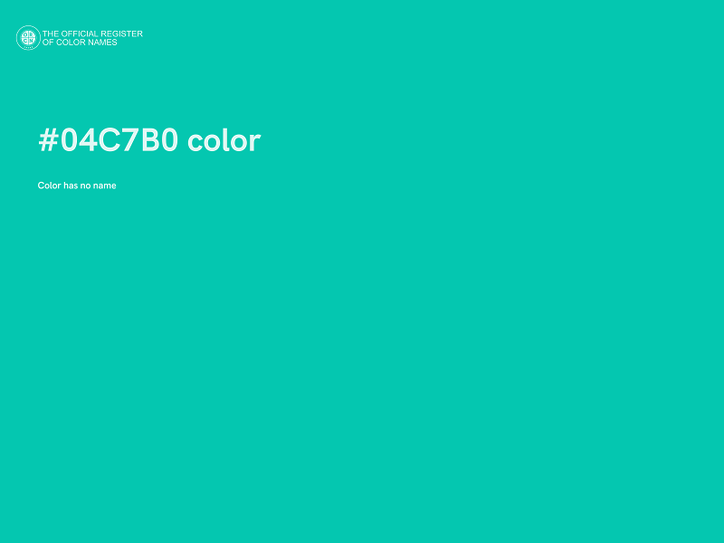 #04C7B0 color image