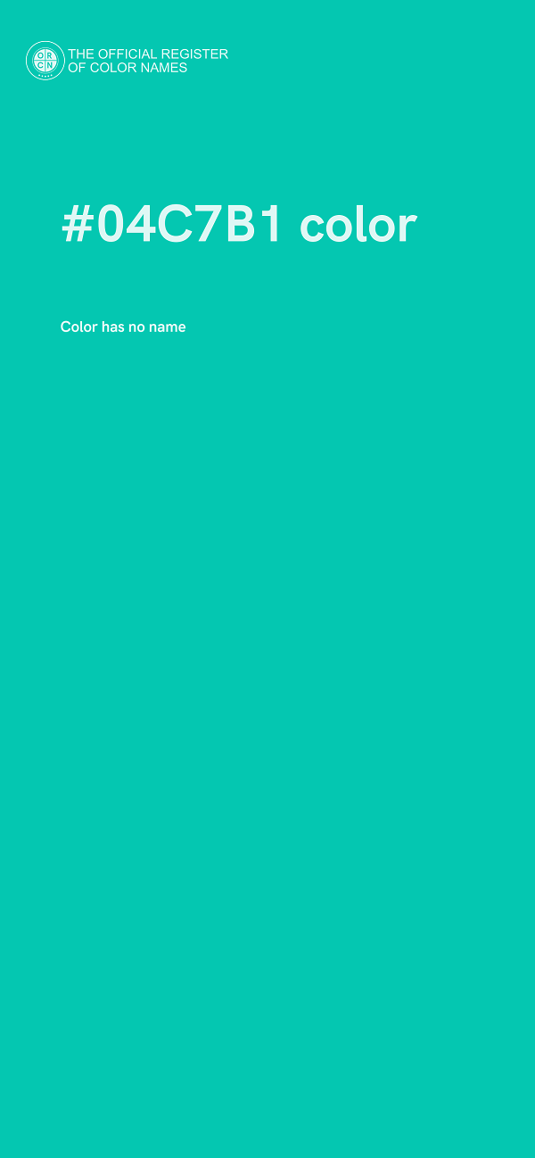 #04C7B1 color image