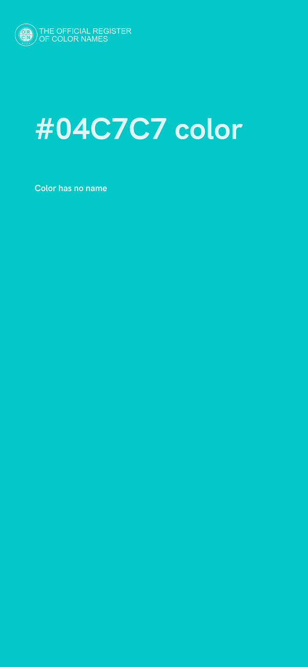 #04C7C7 color image