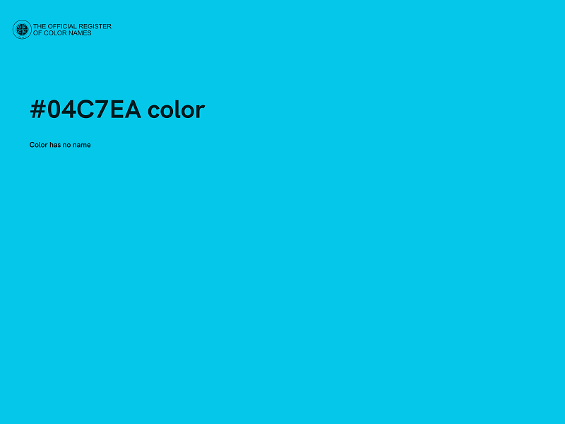 #04C7EA color image