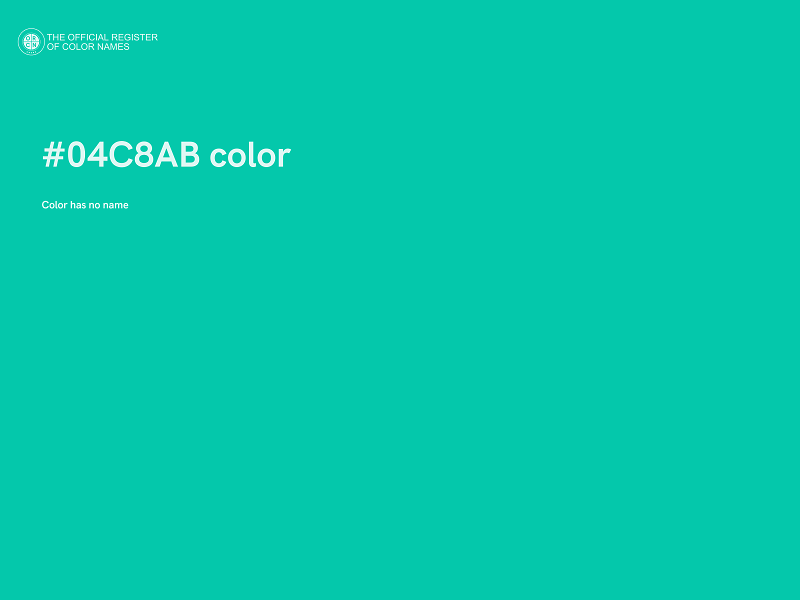 #04C8AB color image