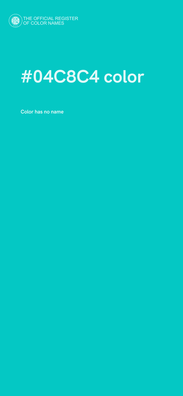 #04C8C4 color image
