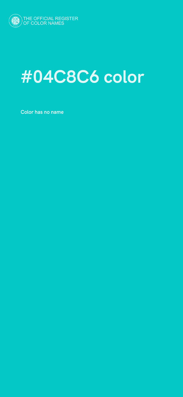 #04C8C6 color image