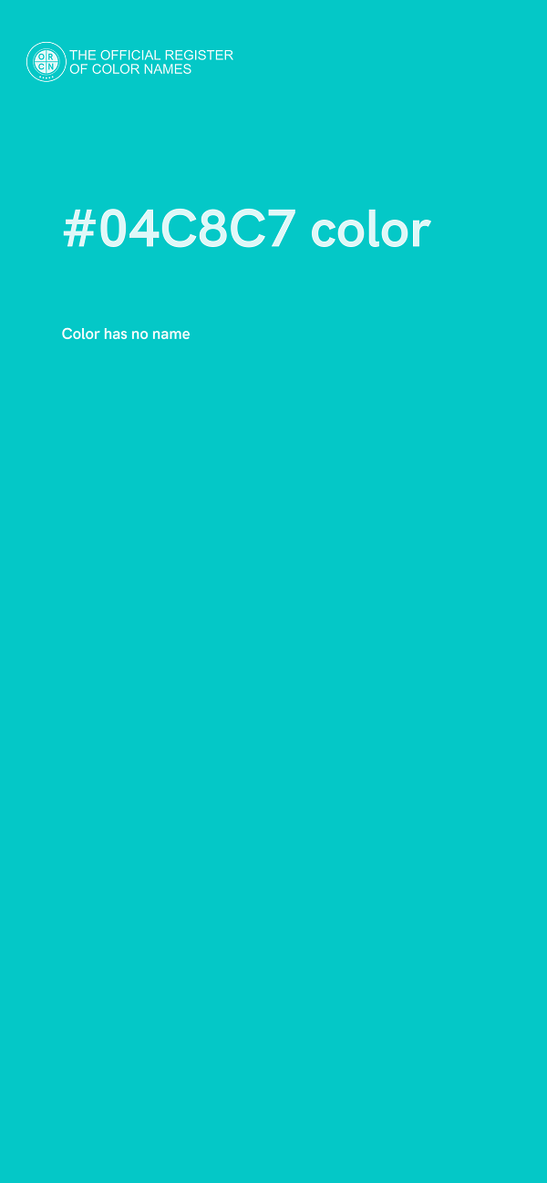#04C8C7 color image