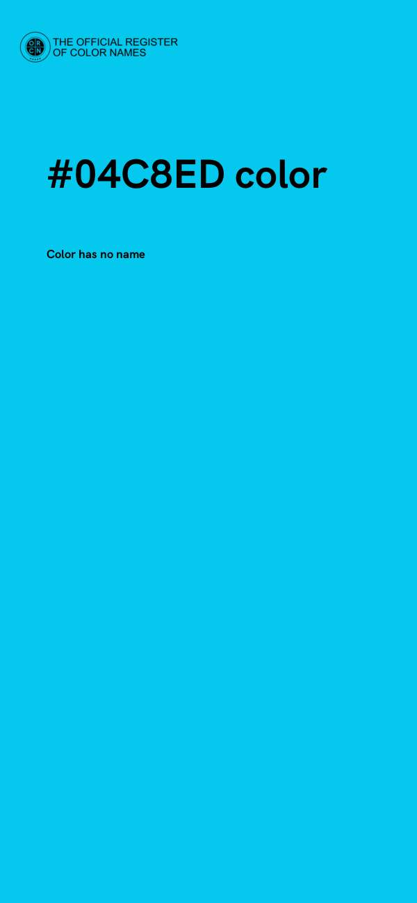#04C8ED color image