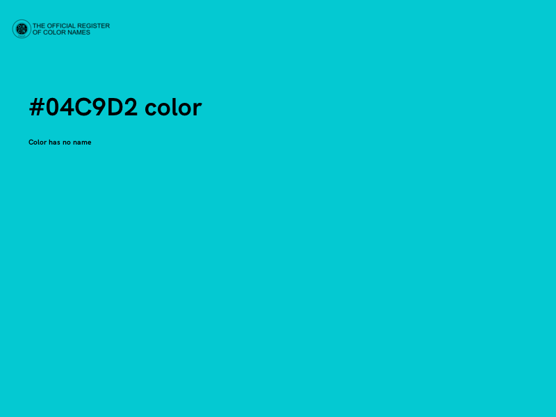 #04C9D2 color image
