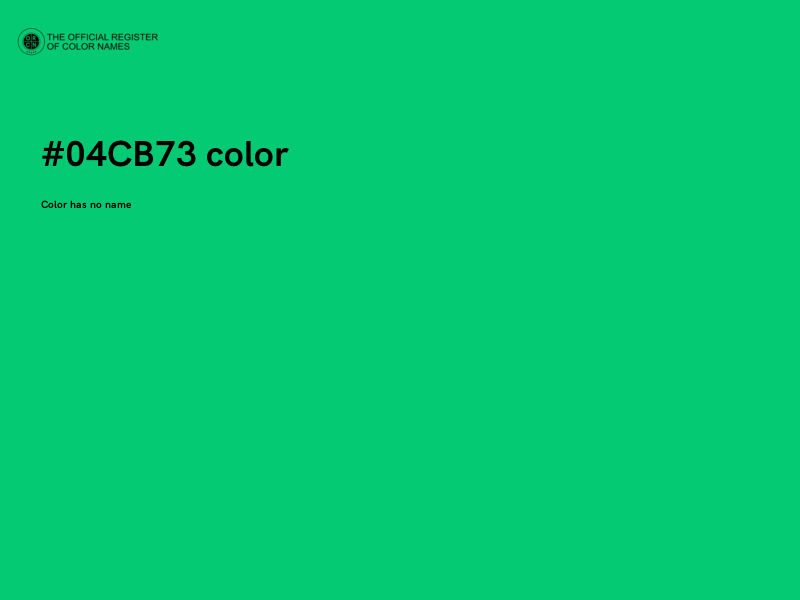 #04CB73 color image
